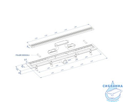 Дренажный трап для душа Plastbrno Design4 SZA4400 40 см с решеткой (нержавеющая сталь) 