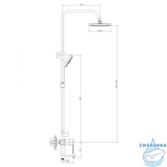 Душевая система Rossinka 200 1 режим T40-46 (хром)