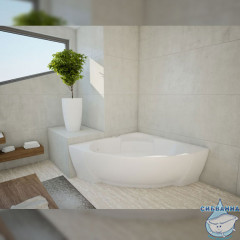 Акриловая ванна Aquatek Поларис-2 155х155 с каркасом