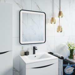 Зеркало Iddis Cloud 80 см, черный