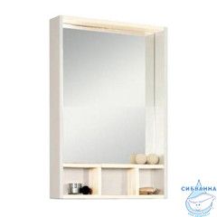 Шкаф-зеркало Акватон Йорк 60 белый/выбеленное дерево