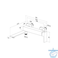 Смеситель для ванны, глянцевый хром, Ramp, IDDIS, RAMSB00i02WA