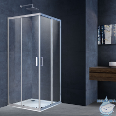 Душевое ограждение Vincea Alpha 90x90 профиль хром, стекло прозрачное VSS-3AL900CL