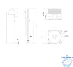 Смеситель ABBER Wasser Kreis AF8115SPN напольный для ванны, сатин