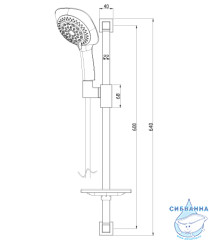 Душевой гарнитур Lemark 6 режимов LM8068C (хром)