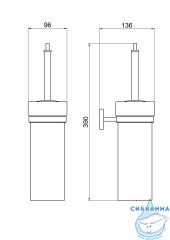 Ершик для унитаза Aquatek Бетта AQ4610CR
