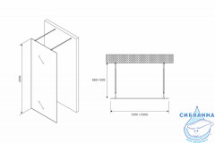 Walk-in Abber Immer Offen AG68120B8 120x200 см