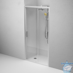 Дверь в нишу AM.PM Gem W90G-100-1-195MT 100 см профиль хром, стекло прозрачное