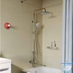 Душевой гарнитур с верхней лейкой, хром, Zodiac X, IDDIS, ZDX3F0Ci76