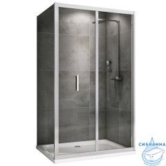 Душевое ограждение ABBER Sonnenstrand 110x90 профиль хром, стекло прозрачное AG07110-S90 (без поддона)