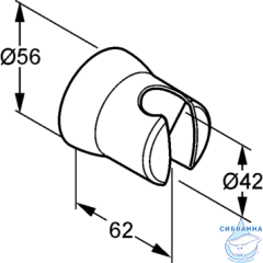 Держатель душа настенный Kludi Sirena 6305005-00