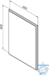 Зеркало Aquanet Nova Lite 60 249510 дуб рустикальный