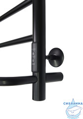 Полотенцесушитель электрический Санприз Евромикс с полкой П8 50х80 (черный матовый) (подключение универсальное)