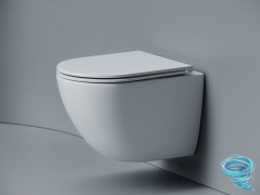 Унитаз подвесной безободковый Ceramicanova Alba CN11005T с сиденьем быстросъемным Soft Close (микролифт)