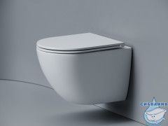 Унитаз подвесной безободковый Ceramicanova Alba CN11005T с сиденьем быстросъемным Soft Close (микролифт)