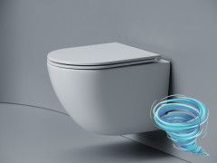 Унитаз подвесной безободковый Ceramicanova Alba CN11005T с сиденьем быстросъемным Soft Close (микролифт)