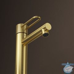 Смеситель для раковины Iddis Duna DUNMG00i01 (без донного клапана) (золото матовое)