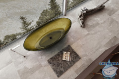 Ванна из полиэфирной смолы ABBER Kristall 180х85 AT9702Vesuvian оливковая