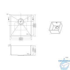 Кухонная мойка ABBER Wasser Kreis AF2195MB черная матовая