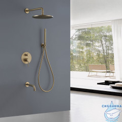 Душевая система Abber Wasser Kreis 250 1 режим AF8117G  (золото матовое)