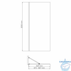Душевое ограждение Wasserkraft Aisch 100 см 55W39