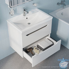 Тумба подвесная, 70 см, белый, Sky, IDDIS, SKY70W0i95 подходит умыв. 4077000i28