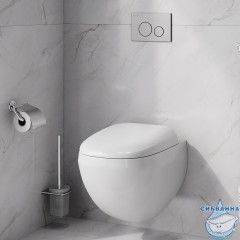 Унитаз подвесной безободковый AM.PM Sensation C301700WH (без сиденья) (белый глянец)