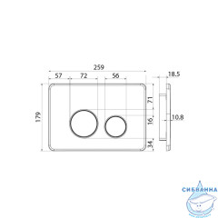  Кнопка смыва Iddis Unifix UNS10S0i77 нержавеющая сталь