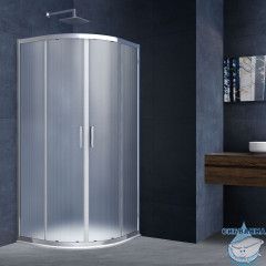 Душевое ограждение Vincea Alpha 80x80 профиль хром, стекло текстурное VSQ-3AL800MT