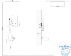 Душевая система Abber Daheim AF8254 500 1 режим (хром)