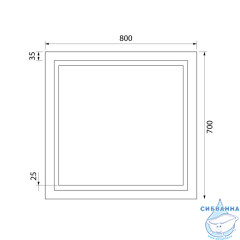 Зеркало с подсветкой и термообогревом, 80 см, Zodiac, IDDIS, ZOD80T0i98