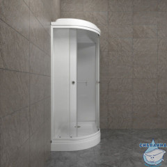 Душевая кабина Тритон Коралл R 120х80 А профиль белый, стело лайт Щ0000068946