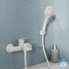 Смеситель для ванны, белый матовый, Rora, Milardo, RORWT00M02