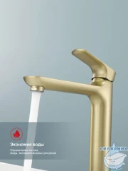 Смеситель для раковины Raglo R03.15.03 (сатин золотой)
