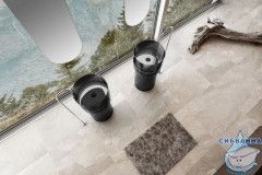 Раковина напольная 45 см ABBER Kristall AT2701Onyx-H