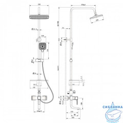 Душевая система Lemark Evitta 300 1 режим LM0562C (хром)