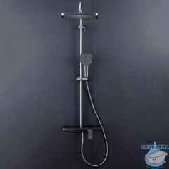 Душевая система Gappo G2496-19 330 1 режим (оружейная сталь)