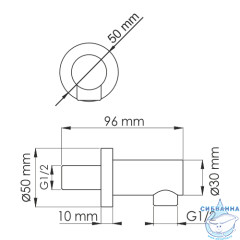 Шланговое подсоединение WasserKRAFT A111 (черная бронза)