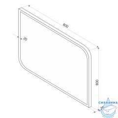 Зеркало Calypso Fantasy Led 80x60 с подсветкой ЗЛП37