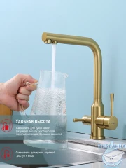 Смеситель для кухни Raglo R81.61.03 (сатин золотой)