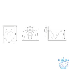 Унитаз подвесной AM.PM Gem C901700SCmb с сиденьем Soft Close (микролифт)