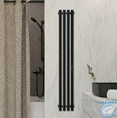 Полотенцесушитель электрический Indigo Style (с таймером) 18х120 черный муар (с возможностью скрытого подключения, подключение R/L)