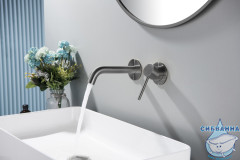 Смеситель для раковины встраиваемый Timo Saona 2372/18SM (черное золото)