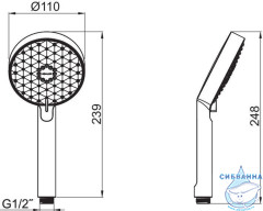 Ручной душ Jacob Delafon Awaken E72415RU-CP