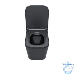 Унитаз подвесной безободковый Iddis Bild BILR2BMi25 с сиденьем Soft Close (микролифт) (черный матовый)