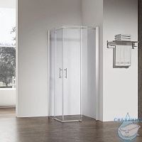 Душевое ограждение Veconi Rovigo 120x90 профиль хром, стекло прозрачное RV50CH-12090-01-C8 (без поддона)