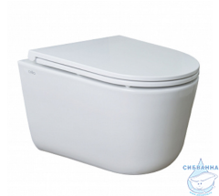 Инсталляция для унитаза Charus CC.300.80.01 с кнопкой смыва Charus Spazio FP.330.46.01 хром матовый,  с унитазом LYon 2.0 (с сиденьем Soft Close (микролифт)