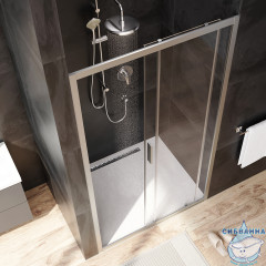 Дверь в нишу AM.PM Gem W90G-110-1-195MT 110 см профиль хром, стекло прозрачное