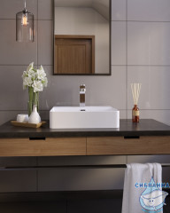 Раковина на столешницу 60 см Koller Pool Kvadro KR-0600M-WB