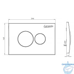Кнопка смыва Loranto 7513  черный матовый